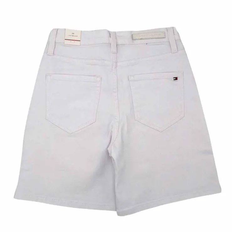 TOMMY HILFIGER Short mi long jean Femme BLANC
