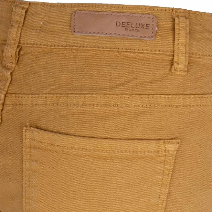DEELUXE 74 Short mini stretch coton avec ourlets Femme MARRON Best