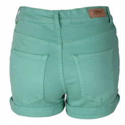 ONLY Short moulant taille haute boutons revers Femme VERT Outlet