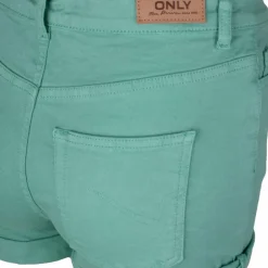 ONLY Short moulant taille haute boutons revers Femme VERT Outlet