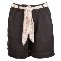 DEELUXE 74 Short poches plaquées ceinture foulard Femme NOIR Discount