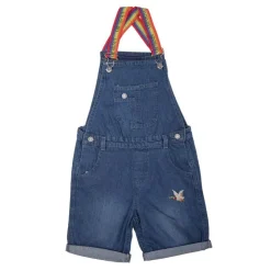 CHEVIGNON Short salopette en jean avec bretelles multicolore Enfant BLEU Sale