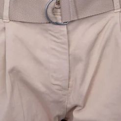 PLEASE Short semolina kaki taille haute avec ceinture Femme BEIGE Hot