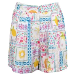 LA PETITE ETOILE Short solia taille haute à motifs estivaux Femme BLANC Clearance