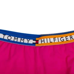 TOMMY HILFIGER Short sport uni bande taille coton stretch Femme ROSE Hot