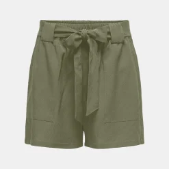 ONLY Short Talia regular avec ceinture Femme KAKI
