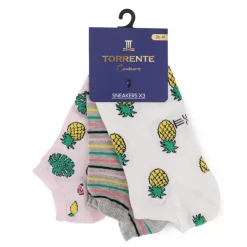 TORRENTE Socquette ananas x3 Femme MULTICOLORE Clearance