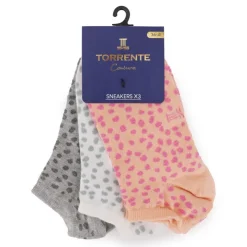TORRENTE Socquette imprimé animal x3 Femme ORANGE CLAIR Best