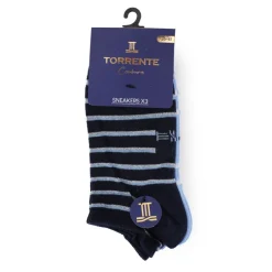 TORRENTE Socquette rayé x3 Femme BLEU Outlet