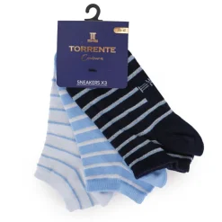 TORRENTE Socquette rayé x3 Femme BLEU Outlet