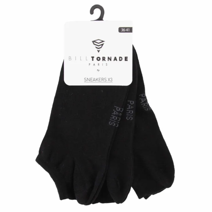 BILL TORNADE Socquettes sneakers lot x3 homme Homme NOIR Clearance