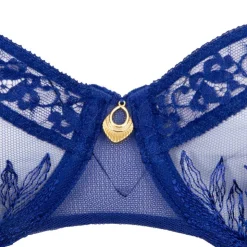 AUBADE Soutien gorge délicat en tulle orné d'un bijou dentelle Femme BLEU ROI Discount