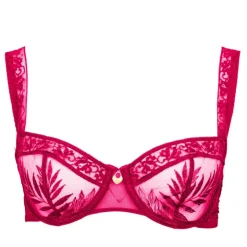 AUBADE Soutien gorge délicat en tulle orné d'un bijou dentelle Femme ROSE Hot