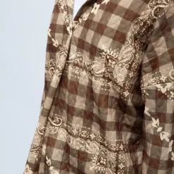 HOLLY AND JOEY Surchemise matelassée motif bandana avec boutons bijoux Femme MARRON Clearance