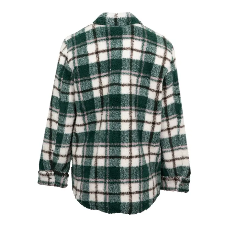 VOLCOM Surchemise polaire légère à carreaux bucheron Femme VERT FONCE Hot