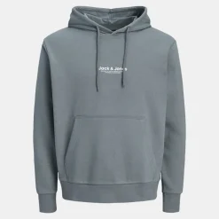 JACK & JONES Sweat à capuche Vesterbro coton mélangé couleur unie Homme BLEU PETROLE Outlet