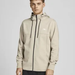 JACK & JONES Sweat à capuche léger Homme BEIGE Discount