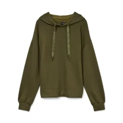VERO MODA Sweat à capuche maille avec cordons rubans hali Femme KAKI Discount