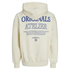 JACK & JONES Sweat à capuche Santorini couleur crème Homme BEIGE Outlet