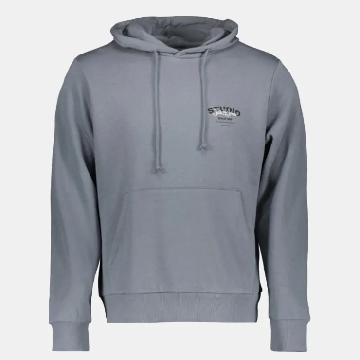 JACK & JONES Sweat à capuche yuki imprimé logo Homme GRIS Outlet