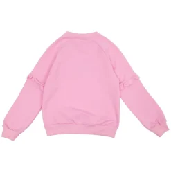 CXL BY CHRISTIAN LACROIX Sweat à sequins coton col rond manches avec volants Fille ROSE CLAIR Clearance