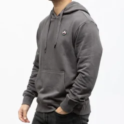 HELVETICA Sweat a capuche gaia coton Homme GRIS FONCE