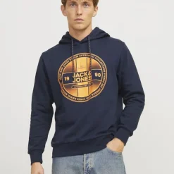 JACK & JONES Sweat a capuche Homme BLEU FONCE