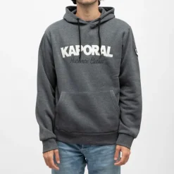 KAPORAL Sweat brodé darell à capuche Homme GRIS FONCE Outlet
