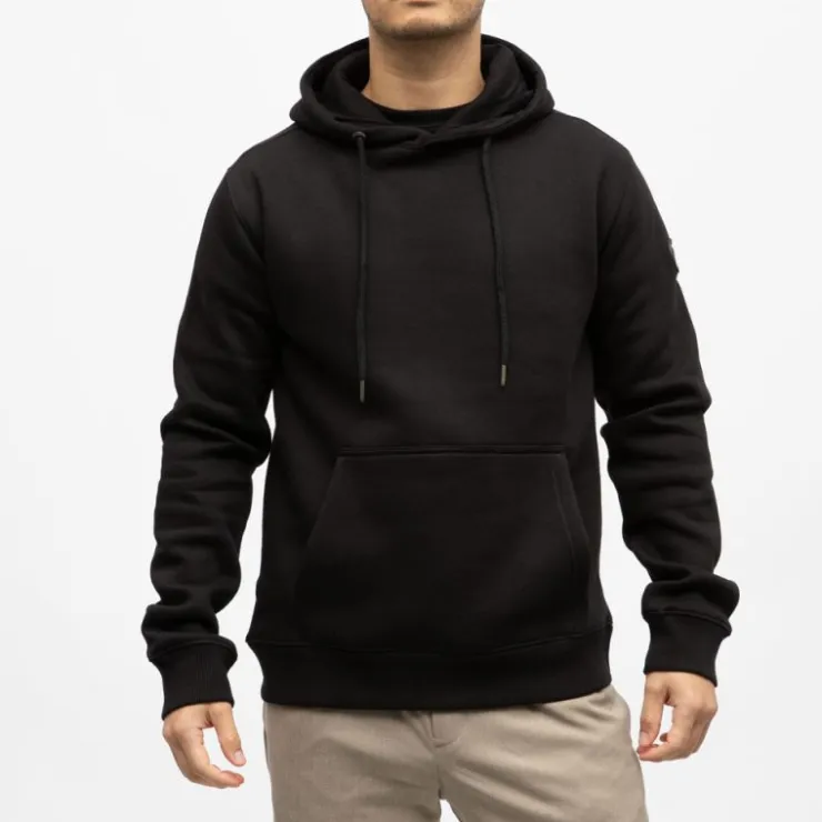 DEELUXE 74 Sweat capuche donn uni Homme NOIR Sale
