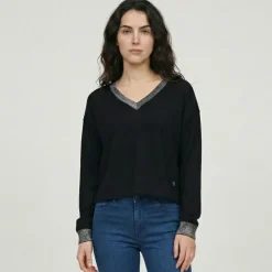 LES TROPEZIENNES PAR M.BELARBI Sweat cocon Femme NOIR Sale