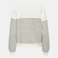 ONLY Sweat col rond à rayures avec imprimé coeur Femme KAKI Online