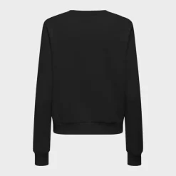 ONLY Sweat coton rubi Love imprimé léopard Femme NOIR Clearance