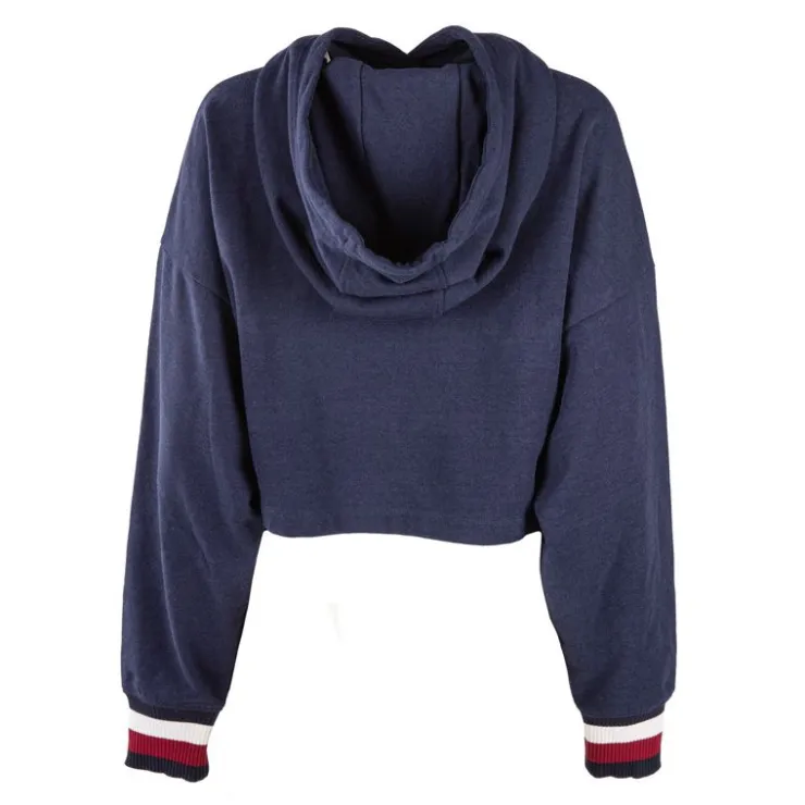 TOMMY HILFIGER Sweat crop top bleu Femme BLEU FONCE Hot