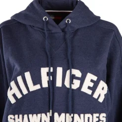 TOMMY HILFIGER Sweat crop top bleu Femme BLEU FONCE Hot