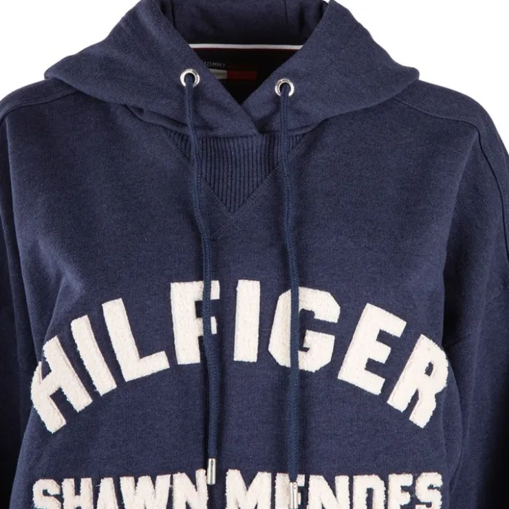 TOMMY HILFIGER Sweat crop top bleu Femme BLEU FONCE Hot