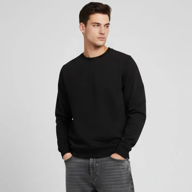 CERRUTI Sweat doux adriatico coton col rond Homme NOIR Best