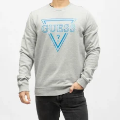 GUESS Sweat coton Homme GRIS Best
