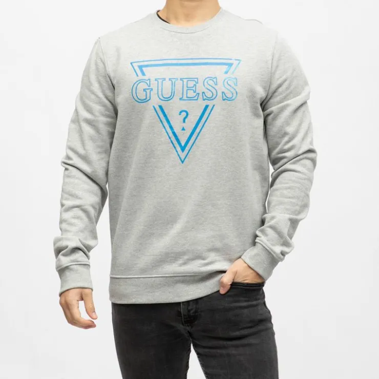 GUESS Sweat coton Homme GRIS Best