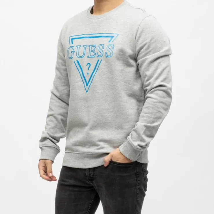 GUESS Sweat coton Homme GRIS Best