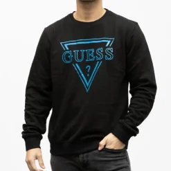 GUESS Sweat coton Homme NOIR Clearance