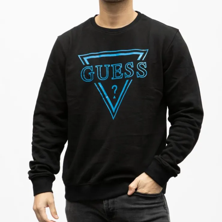 GUESS Sweat coton Homme NOIR Clearance