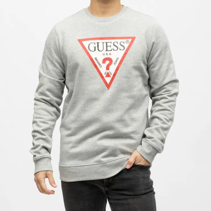 GUESS Sweat coton Homme GRIS Outlet