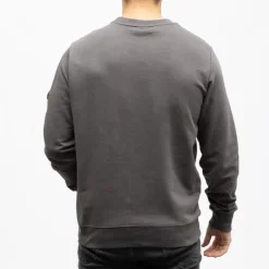 HELVETICA Sweat monaco coton Homme GRIS FONCE Sale