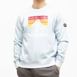 HELVETICA Sweat monaco coton Homme BLEU CLAIR New