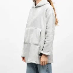 LULU CASTAGNETTE Sweat plaid à capuche avec grande poche Femme GRIS CLAIR Outlet