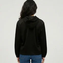 LES TROPEZIENNES PAR M.BELARBI Sweat zip a capuche lignite Femme NOIR Best