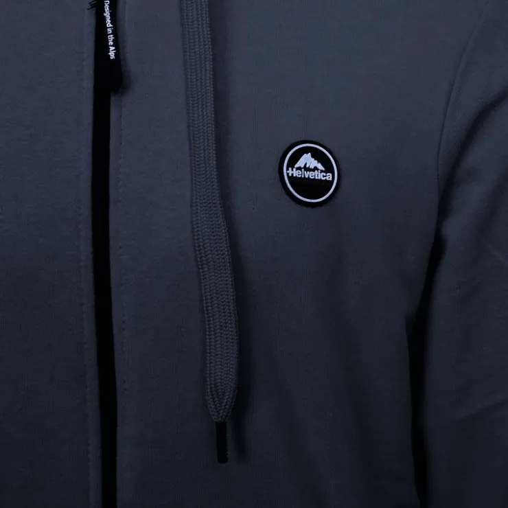 HELVETICA Sweat zip capuche gaia Homme BLEU FONCE Hot