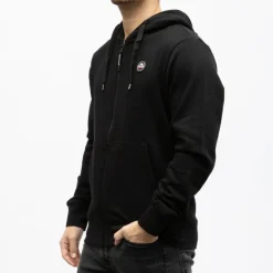 HELVETICA Sweat zip capuche gaia Homme NOIR Outlet