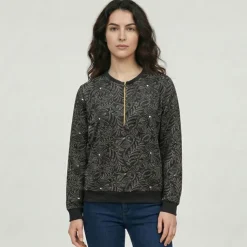 LES TROPEZIENNES PAR M.BELARBI Sweat zip Femme NOIR Outlet