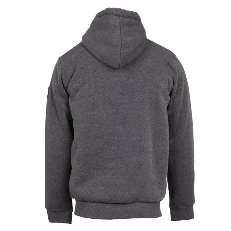 CHEVIGNON Sweat zippé à capuche fourrée surpiqures colorées Homme GRIS FONCE